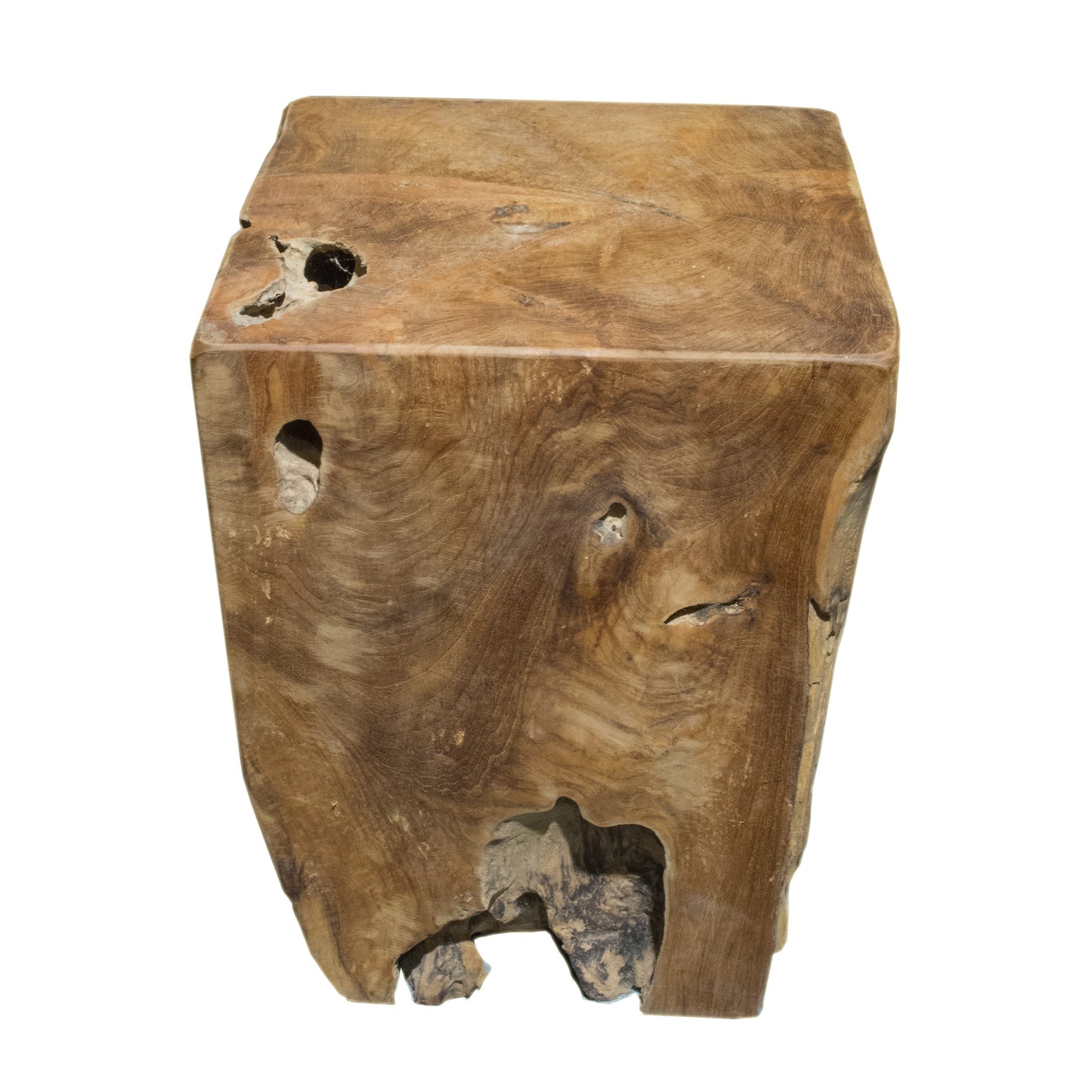 Cube Teak Stool