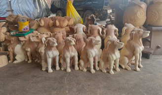 Cute Dog Statue Small